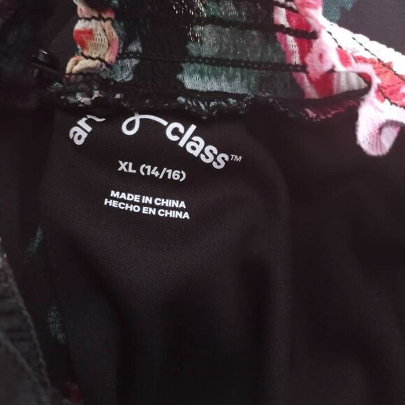 ART CLASS BLACK & PINK FLORAL BLOUSE GIRLS SZ.L EUC - Picture 4 of 5